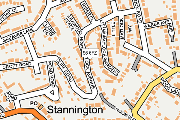 S6 6FZ map - OS OpenMap – Local (Ordnance Survey)