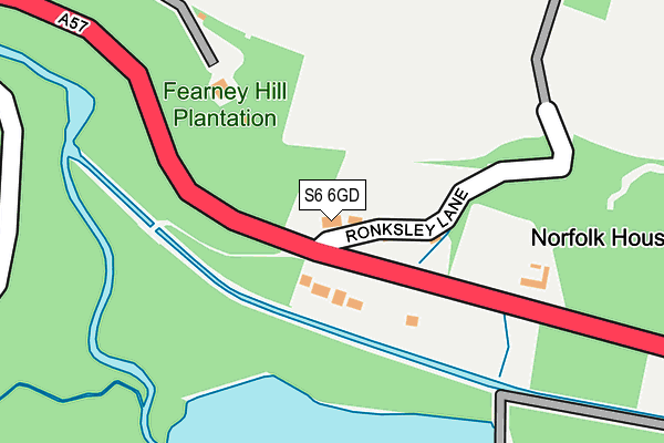 S6 6GD map - OS OpenMap – Local (Ordnance Survey)