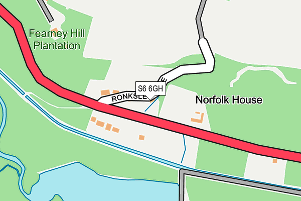 S6 6GH map - OS OpenMap – Local (Ordnance Survey)