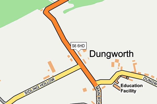 S6 6HD map - OS OpenMap – Local (Ordnance Survey)
