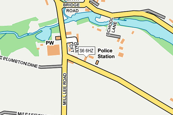 S6 6HZ map - OS OpenMap – Local (Ordnance Survey)