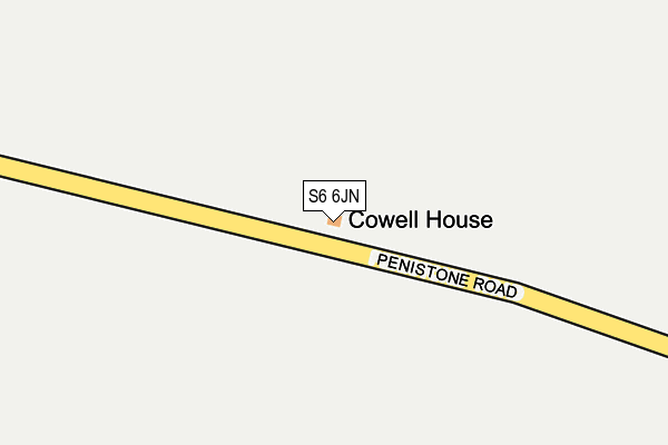 S6 6JN map - OS OpenMap – Local (Ordnance Survey)