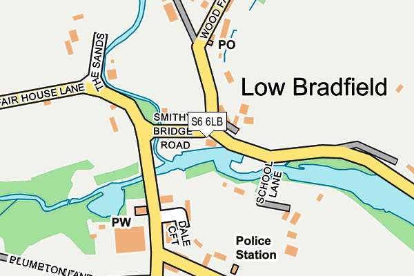 S6 6LB map - OS OpenMap – Local (Ordnance Survey)