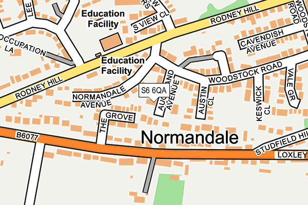 S6 6QA map - OS OpenMap – Local (Ordnance Survey)