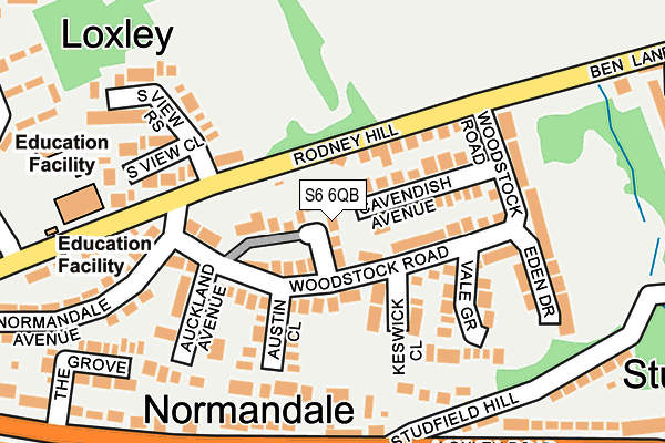 S6 6QB map - OS OpenMap – Local (Ordnance Survey)