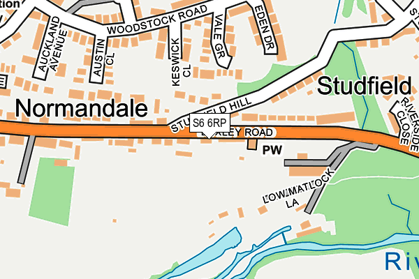 S6 6RP map - OS OpenMap – Local (Ordnance Survey)