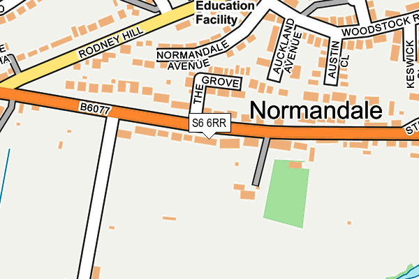 S6 6RR map - OS OpenMap – Local (Ordnance Survey)