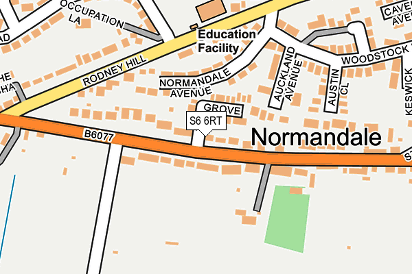 S6 6RT map - OS OpenMap – Local (Ordnance Survey)