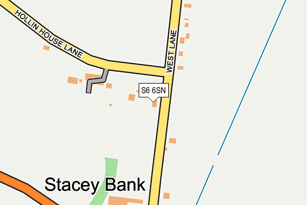 S6 6SN map - OS OpenMap – Local (Ordnance Survey)