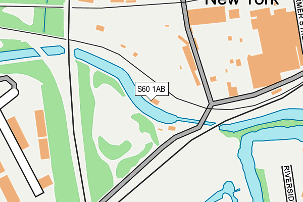 S60 1AB map - OS OpenMap – Local (Ordnance Survey)