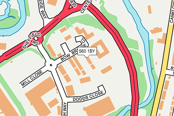 S60 1BY map - OS OpenMap – Local (Ordnance Survey)