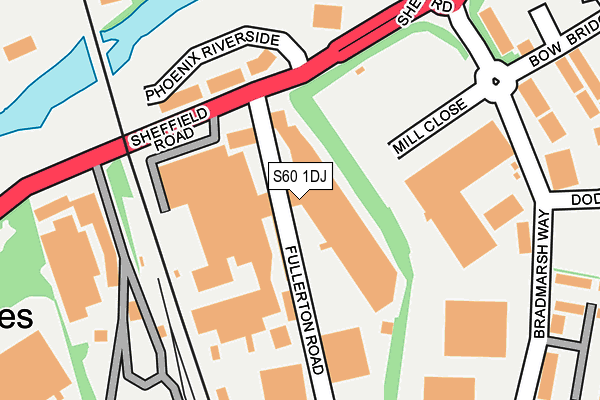 S60 1DJ map - OS OpenMap – Local (Ordnance Survey)