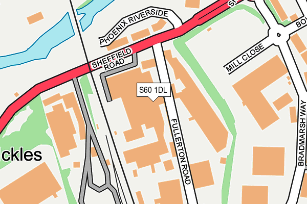 S60 1DL map - OS OpenMap – Local (Ordnance Survey)