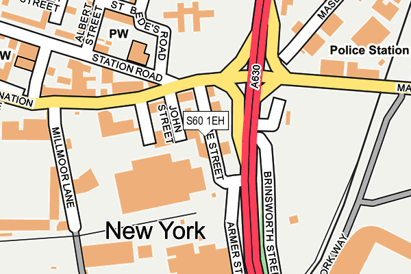 S60 1EH map - OS OpenMap – Local (Ordnance Survey)