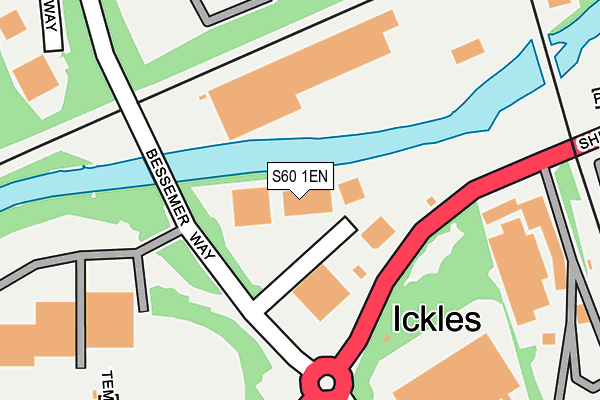 S60 1EN map - OS OpenMap – Local (Ordnance Survey)