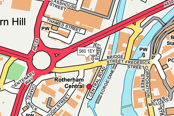 S60 1EY map - OS OpenMap – Local (Ordnance Survey)