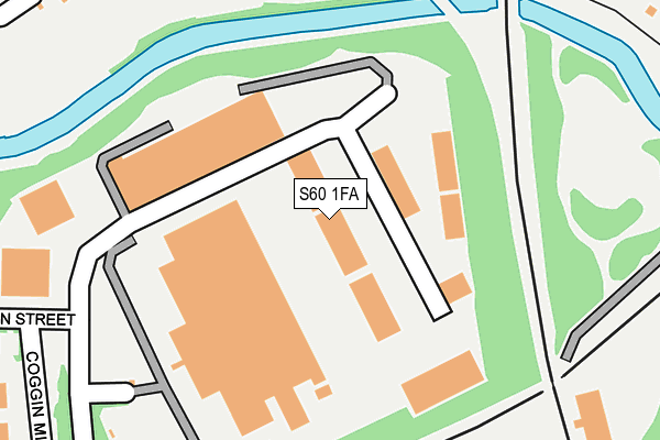 S60 1FA map - OS OpenMap – Local (Ordnance Survey)