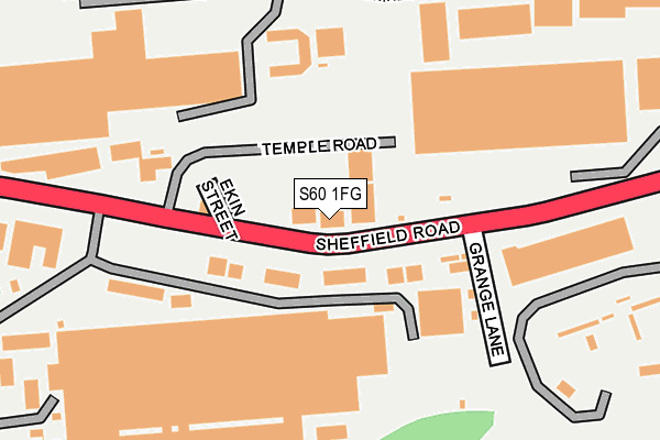 S60 1FG map - OS OpenMap – Local (Ordnance Survey)