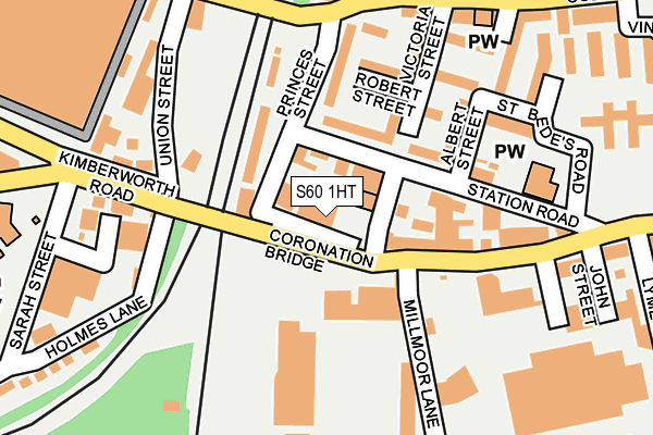 S60 1HT map - OS OpenMap – Local (Ordnance Survey)