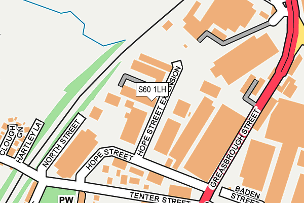 S60 1LH map - OS OpenMap – Local (Ordnance Survey)