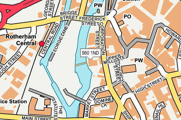 S60 1ND map - OS OpenMap – Local (Ordnance Survey)