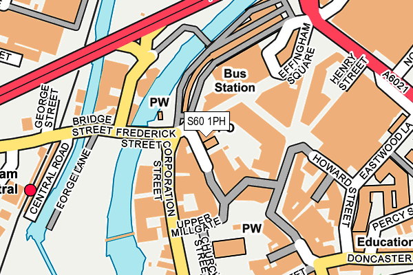 S60 1PH map - OS OpenMap – Local (Ordnance Survey)