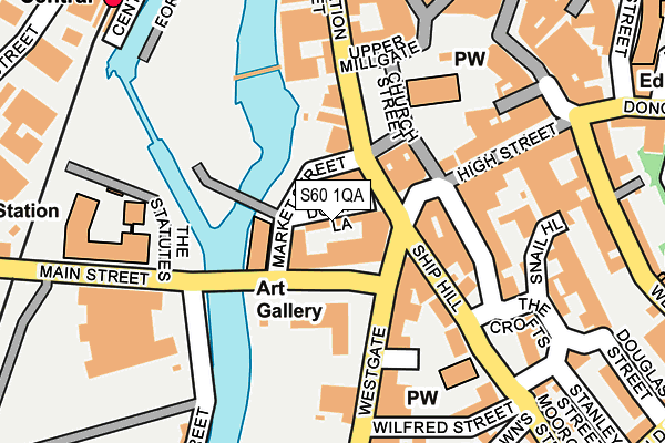 S60 1QA map - OS OpenMap – Local (Ordnance Survey)