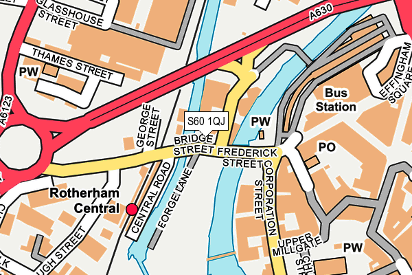 S60 1QJ map - OS OpenMap – Local (Ordnance Survey)