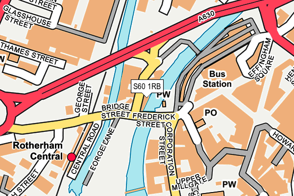 S60 1RB map - OS OpenMap – Local (Ordnance Survey)