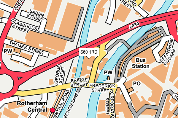 S60 1RD map - OS OpenMap – Local (Ordnance Survey)