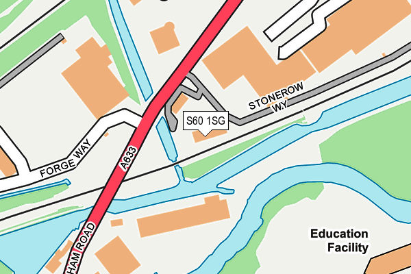 S60 1SG map - OS OpenMap – Local (Ordnance Survey)