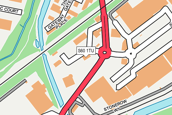 S60 1TU map - OS OpenMap – Local (Ordnance Survey)