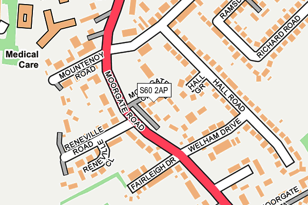 S60 2AP map - OS OpenMap – Local (Ordnance Survey)