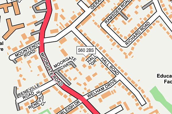 S60 2BS map - OS OpenMap – Local (Ordnance Survey)