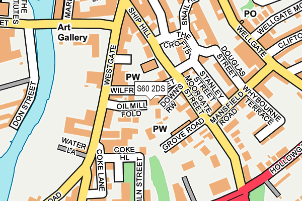 S60 2DS map - OS OpenMap – Local (Ordnance Survey)