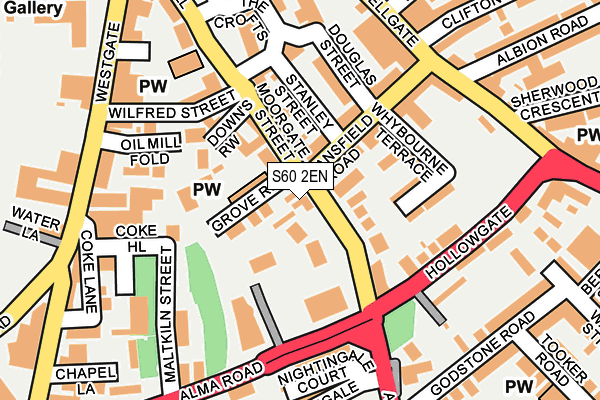 S60 2EN map - OS OpenMap – Local (Ordnance Survey)