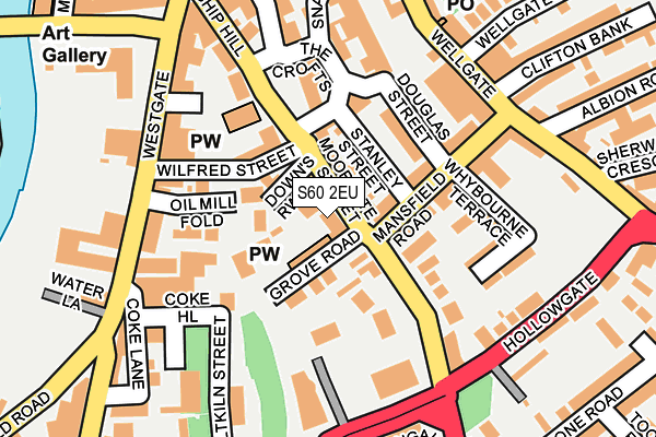 S60 2EU map - OS OpenMap – Local (Ordnance Survey)
