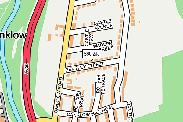 S60 2JJ map - OS OpenMap – Local (Ordnance Survey)