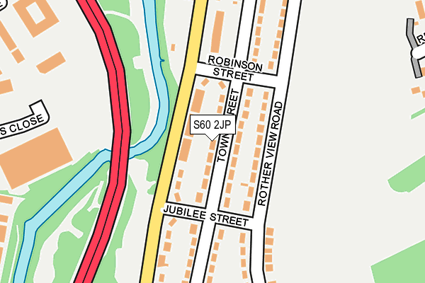 S60 2JP map - OS OpenMap – Local (Ordnance Survey)