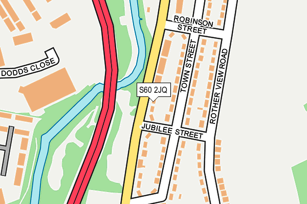 S60 2JQ map - OS OpenMap – Local (Ordnance Survey)