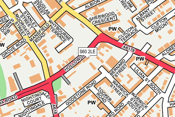 S60 2LE map - OS OpenMap – Local (Ordnance Survey)