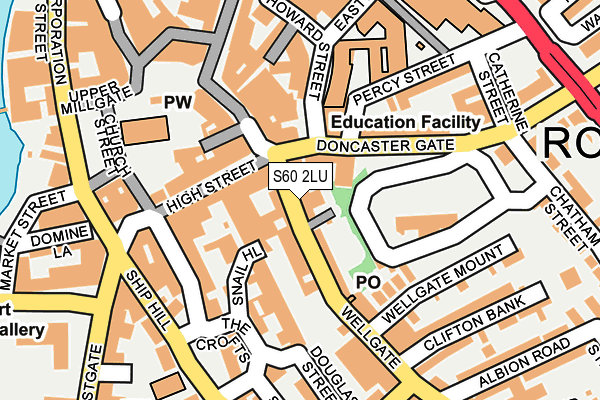 S60 2LU map - OS OpenMap – Local (Ordnance Survey)