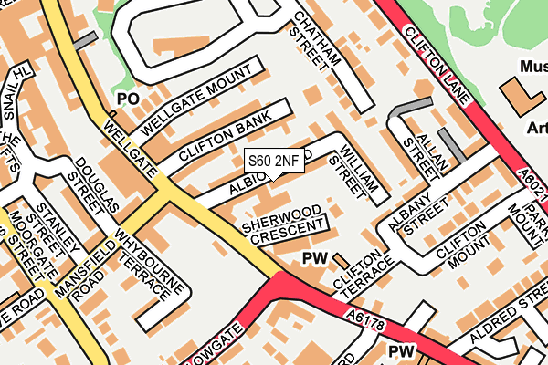 S60 2NF map - OS OpenMap – Local (Ordnance Survey)