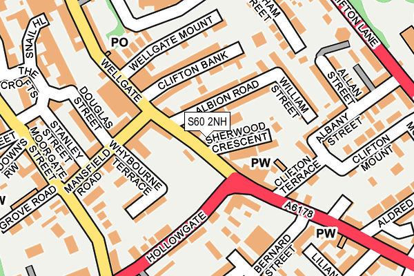 S60 2NH map - OS OpenMap – Local (Ordnance Survey)