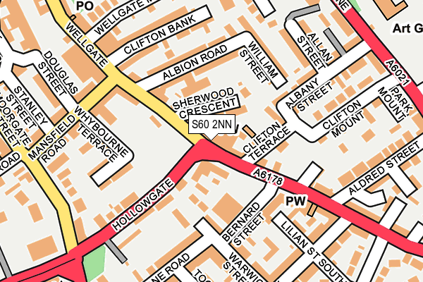 S60 2NN map - OS OpenMap – Local (Ordnance Survey)