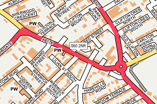 S60 2NR map - OS OpenMap – Local (Ordnance Survey)