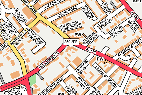 S60 2PE map - OS OpenMap – Local (Ordnance Survey)