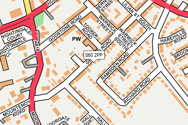 S60 2PP map - OS OpenMap – Local (Ordnance Survey)