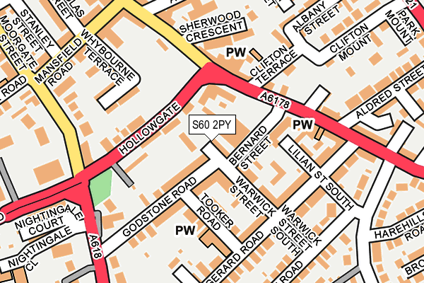 S60 2PY map - OS OpenMap – Local (Ordnance Survey)