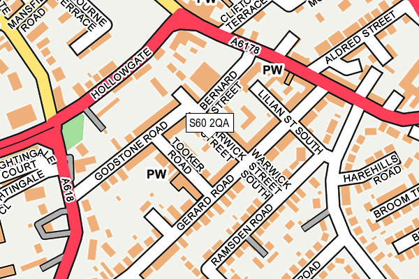 S60 2QA map - OS OpenMap – Local (Ordnance Survey)